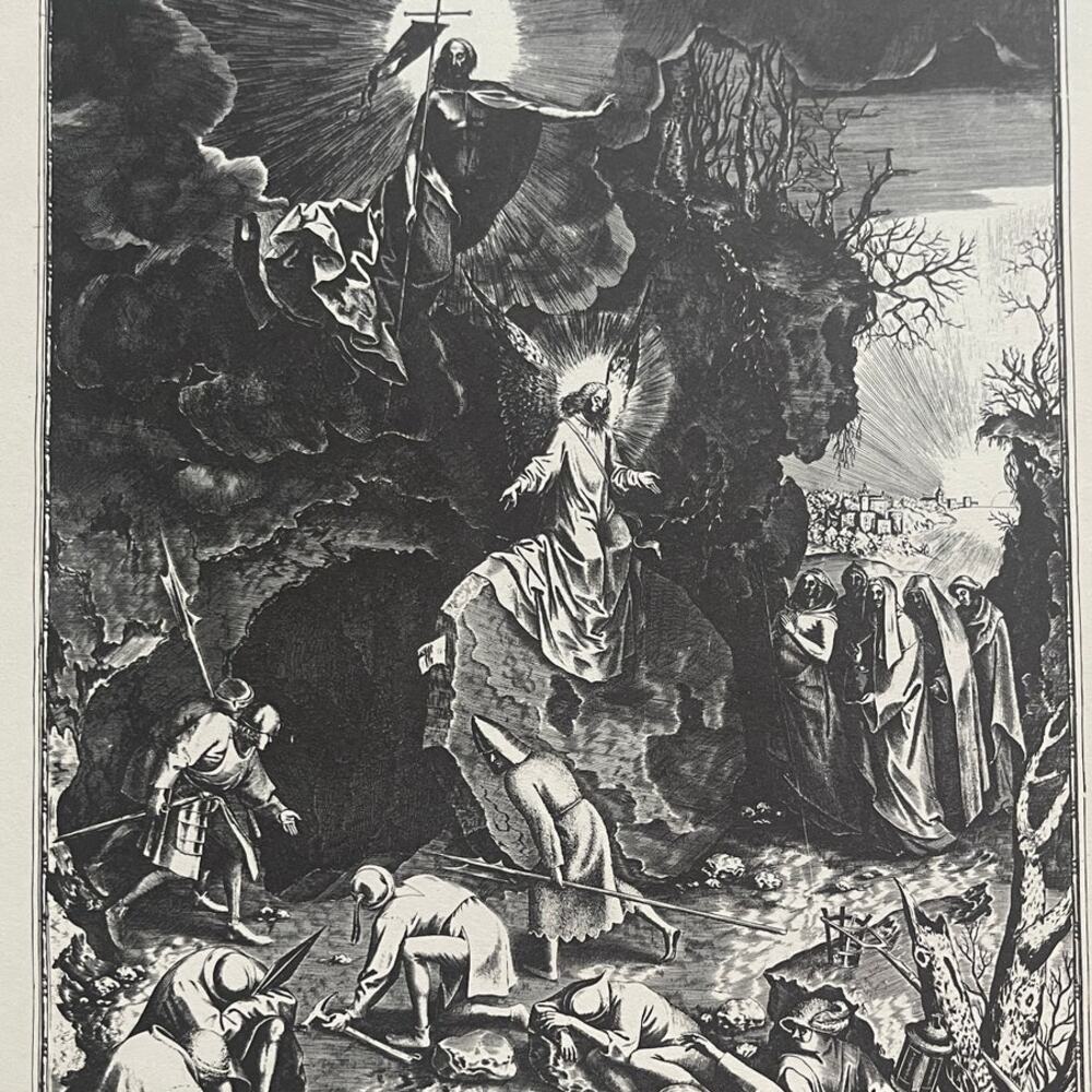 Bruegel, Resurrection of Christ, Engraving, Print, Bookplate, Art ~ 241229-WH 70